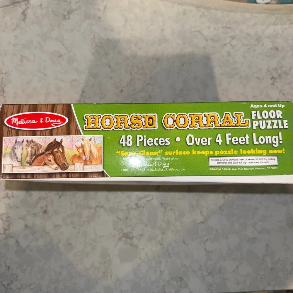 Melissa & Doug Horse Corral Floor Puzzle 48 Pieces Over 4 Feet Long Ages 4+ 4424